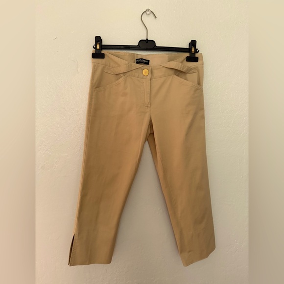 Dolce & Gabbana Capri Pants, khaki, size 4 to 6 - Picture 1 of 10